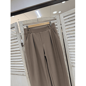Pants Sastrero con Cinturón  - Beige