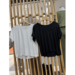 Polera Brillos - Blanco