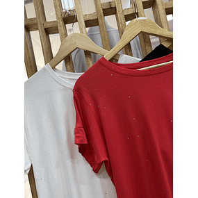 Polera Brillos - Rojo sandia