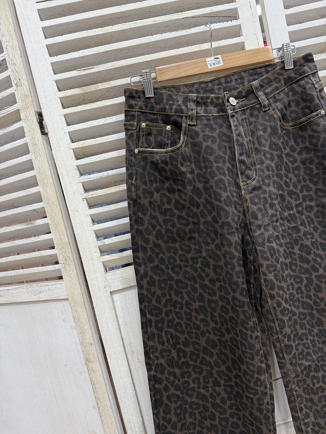 Jeans wide leg animal print 5