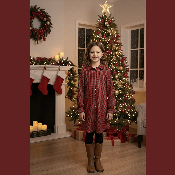 Camiseiro Flor #Xadrez-5 | Menina 1