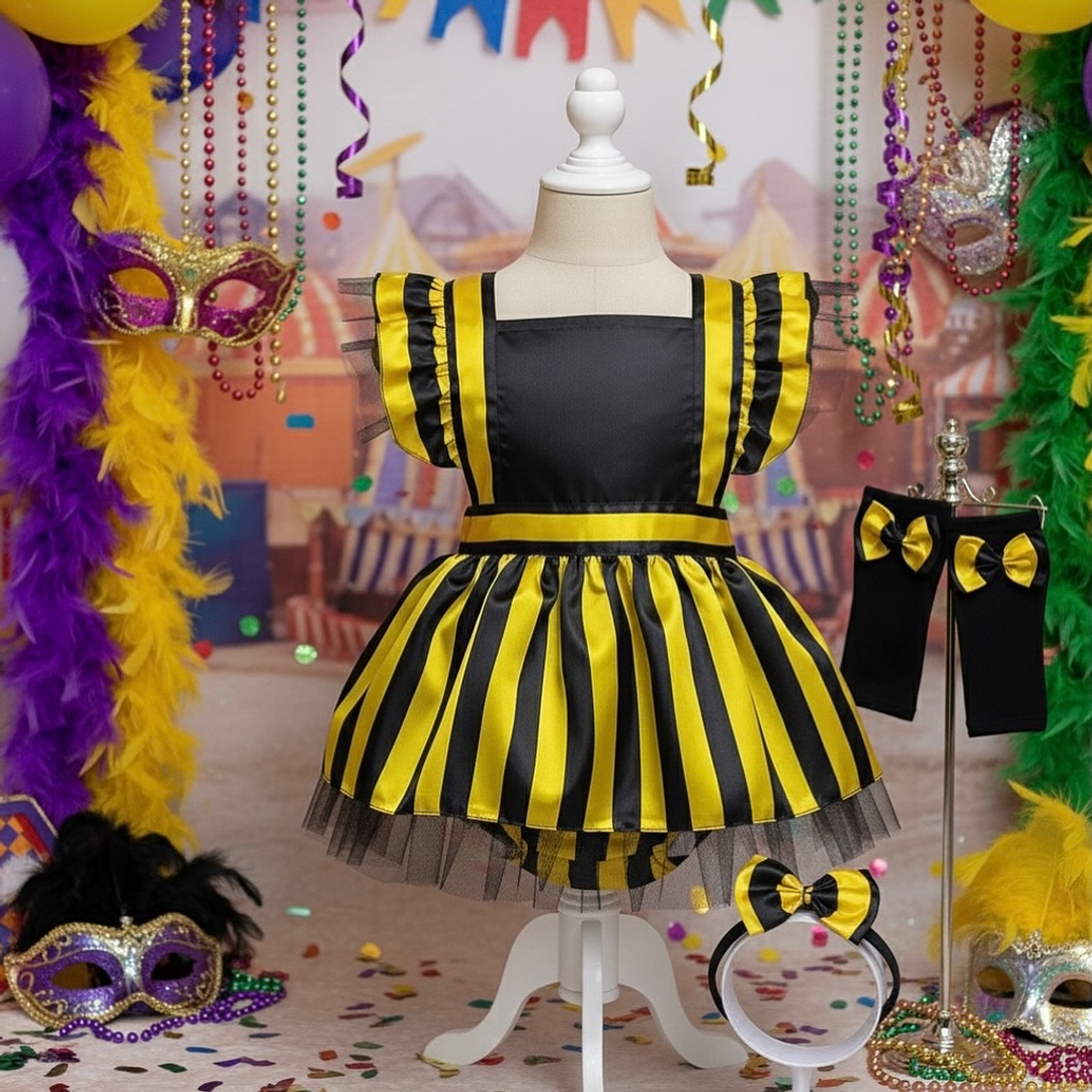 Conjunto Camila com tule #Abelhinha | CARNAVAL & Festas Temáticas 2