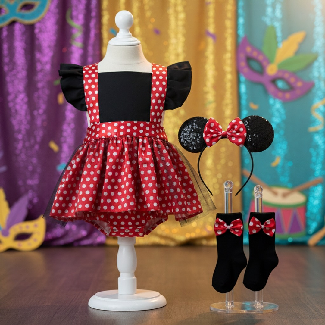 Conjunto Camila com tule #MinnieVermelho | CARNAVAL & Festas Temáticas 2