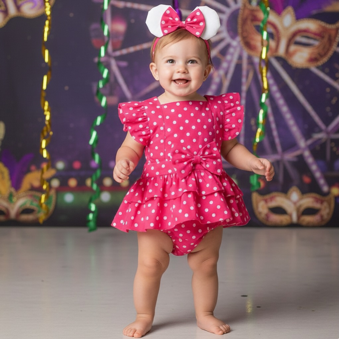 Conjunto Constança #MinnieRosaChoque | CARNAVAL & Festas Temáticas 1