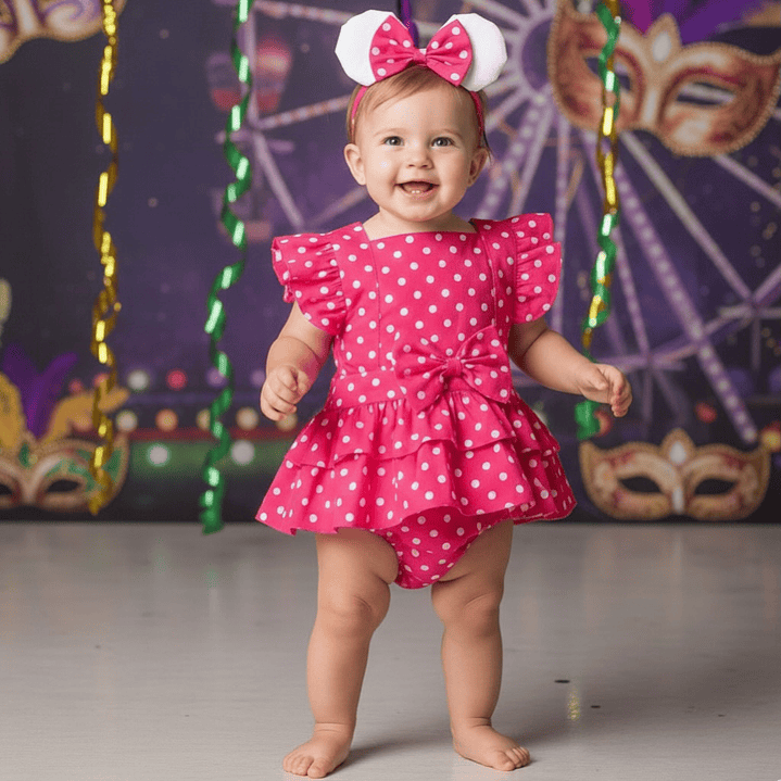 Conjunto Constança #MinnieRosaChoque | CARNAVAL & Festas Temáticas 1