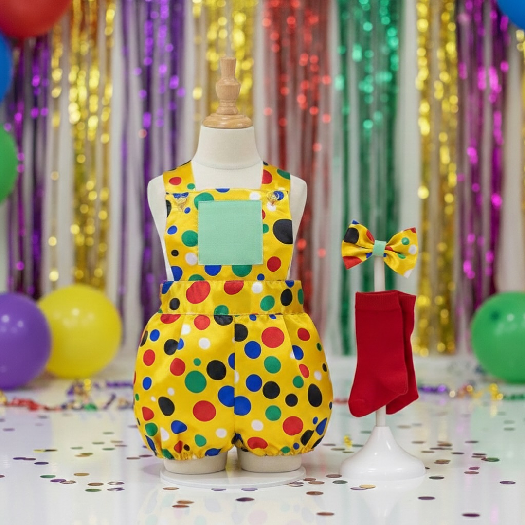 Conjunto Júnior com elástico nas pernas #Palhacinho | CARNAVAL & Festas Temáticas 2