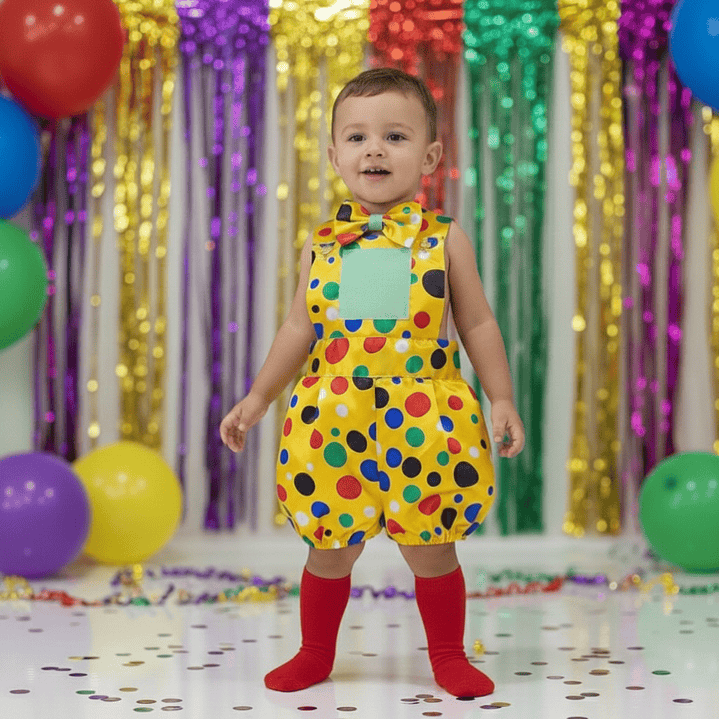 Conjunto Júnior com elástico nas pernas #Palhacinho | CARNAVAL & Festas Temáticas 1