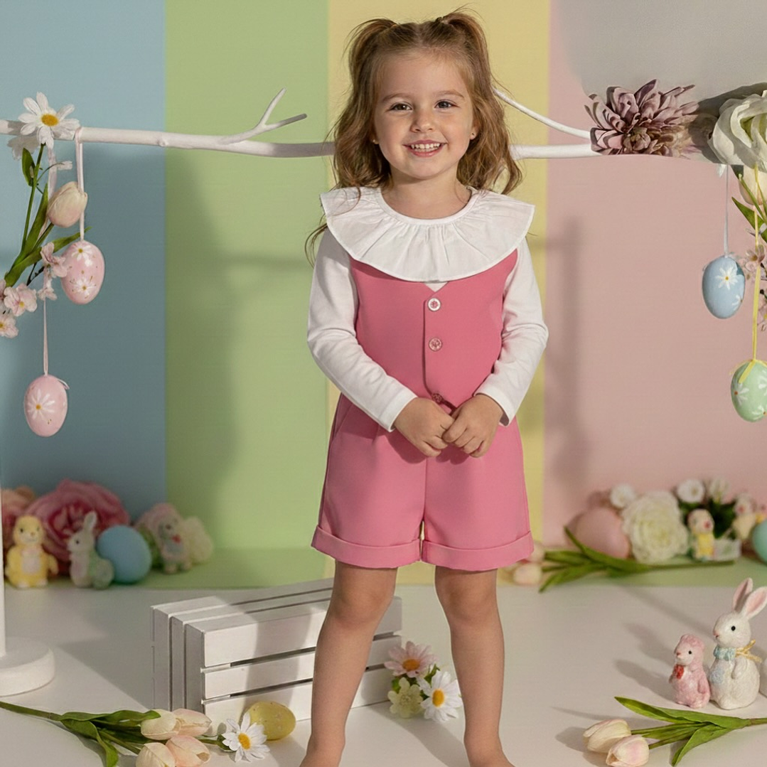 Conjunto Íris com Colete #RosaBarbie 1