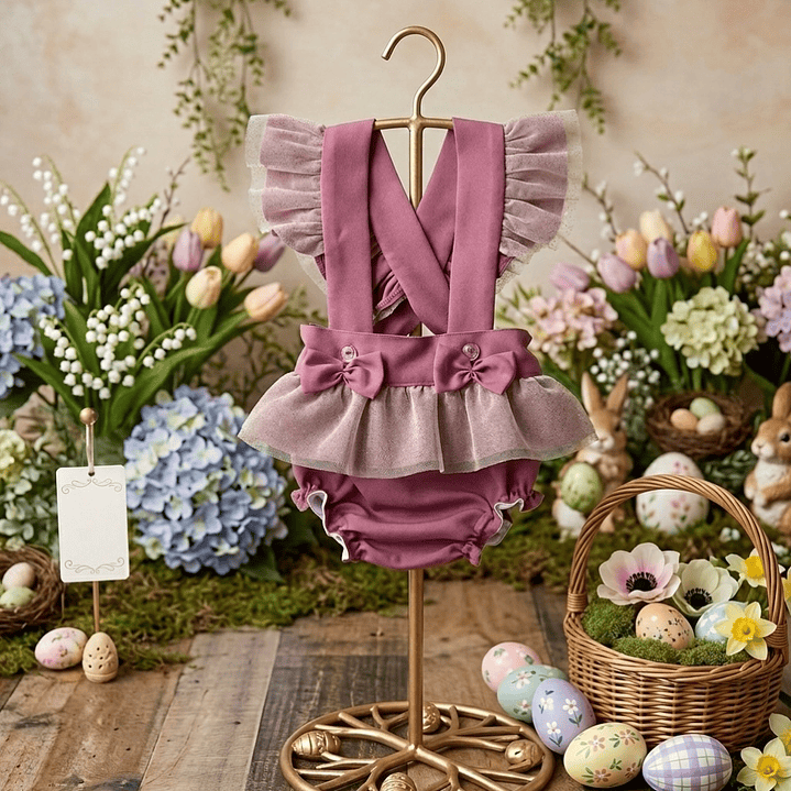 Conjunto Tânia com tule #RosaVelho  3