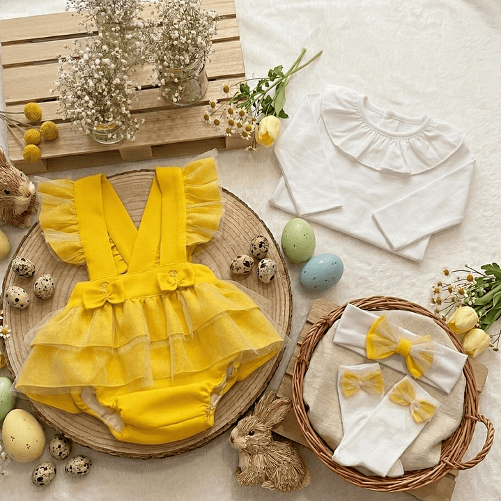 Conjunto Cecília com tule #AmareloVivo  2