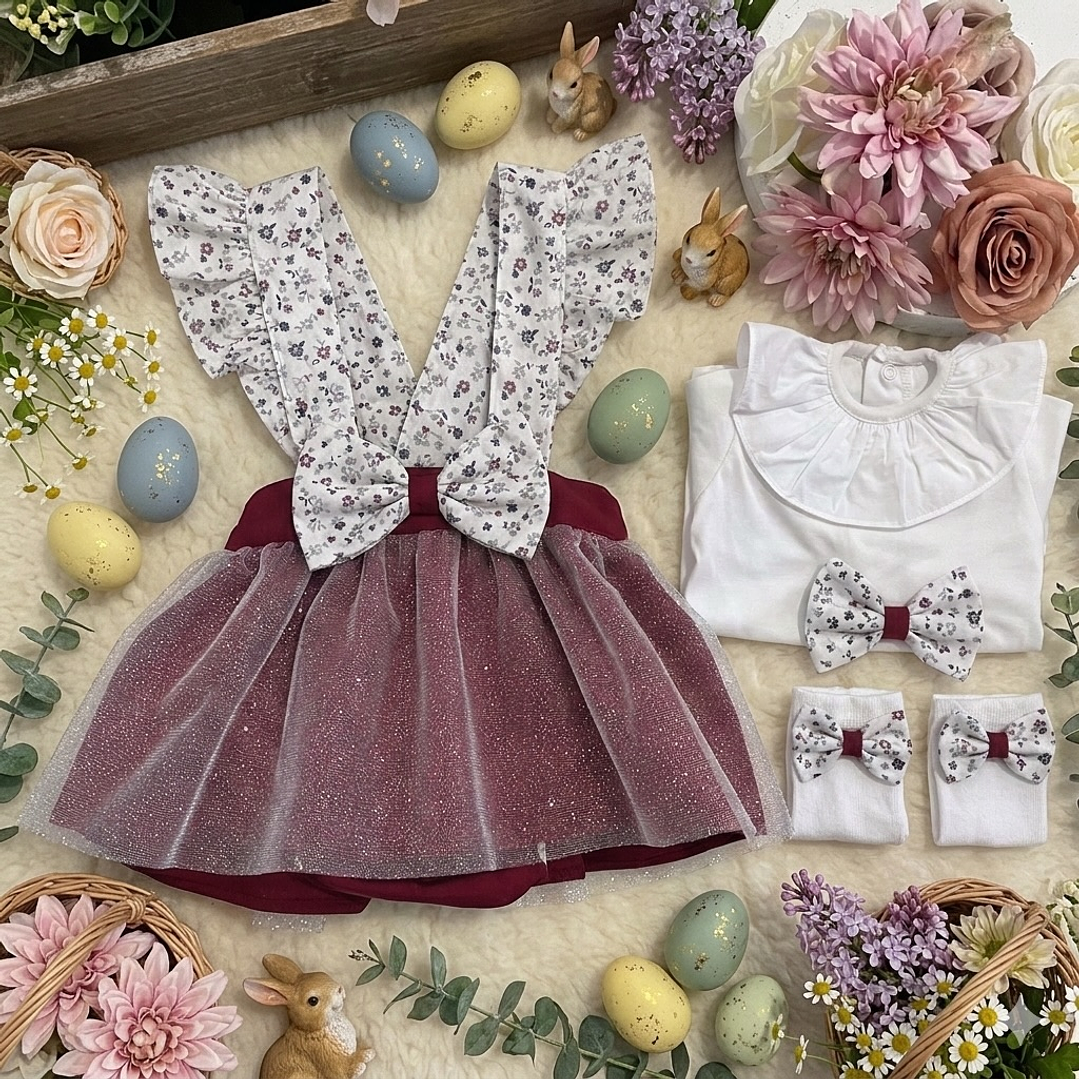 Conjunto Pilar #Padrão com pormenores em #Bordô 2