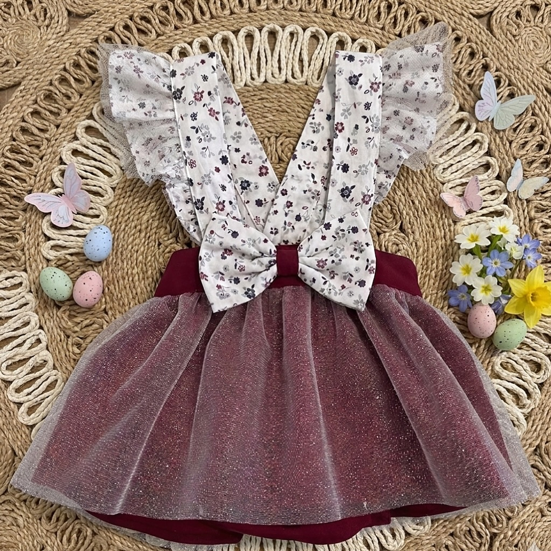 Conjunto Pilar #Padrão com pormenores em #Bordô 3