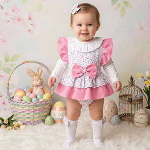 Conjunto Constança #Padrão-5 com pormenores em #RosaBarbie