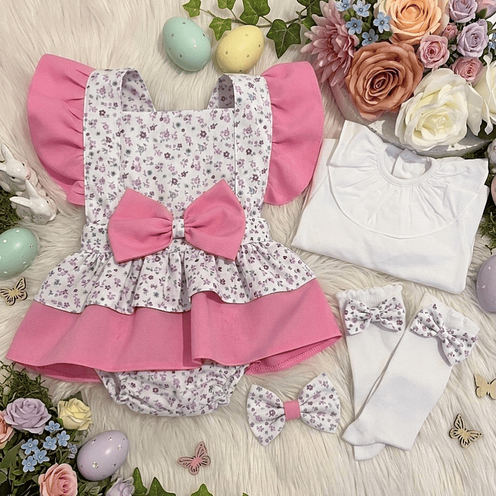 Conjunto Constança #Padrão com pormenores em #RosaBarbie 2