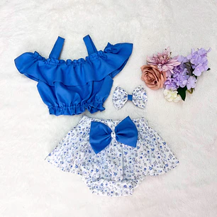 Conjunto Lia Azul + Padrão #2