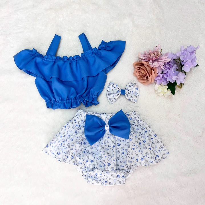 Conjunto Lia Azul + Padrão #2 1