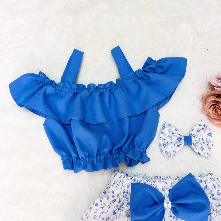 Conjunto Lia Azul + Padrão #2 2