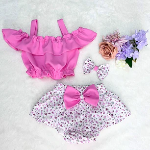 Conjunto Lia Rosa Barbie + Padrão #5