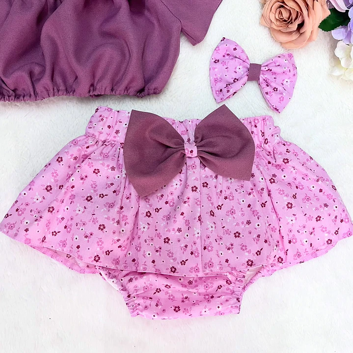 Conjunto Vitória Rosa Velho + Padrão #8 4