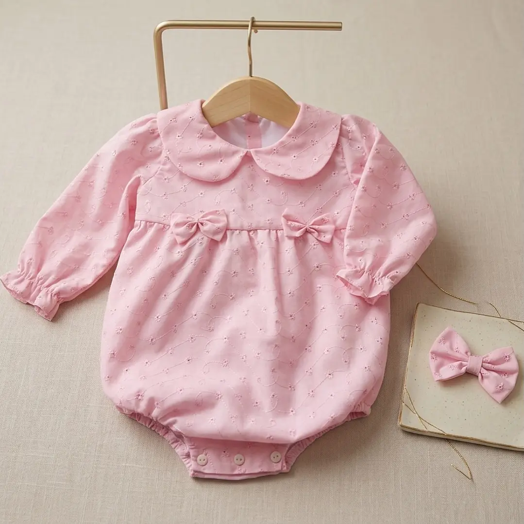 Conjunto Yasmine Bordado Inglês #RosaBarbie 1