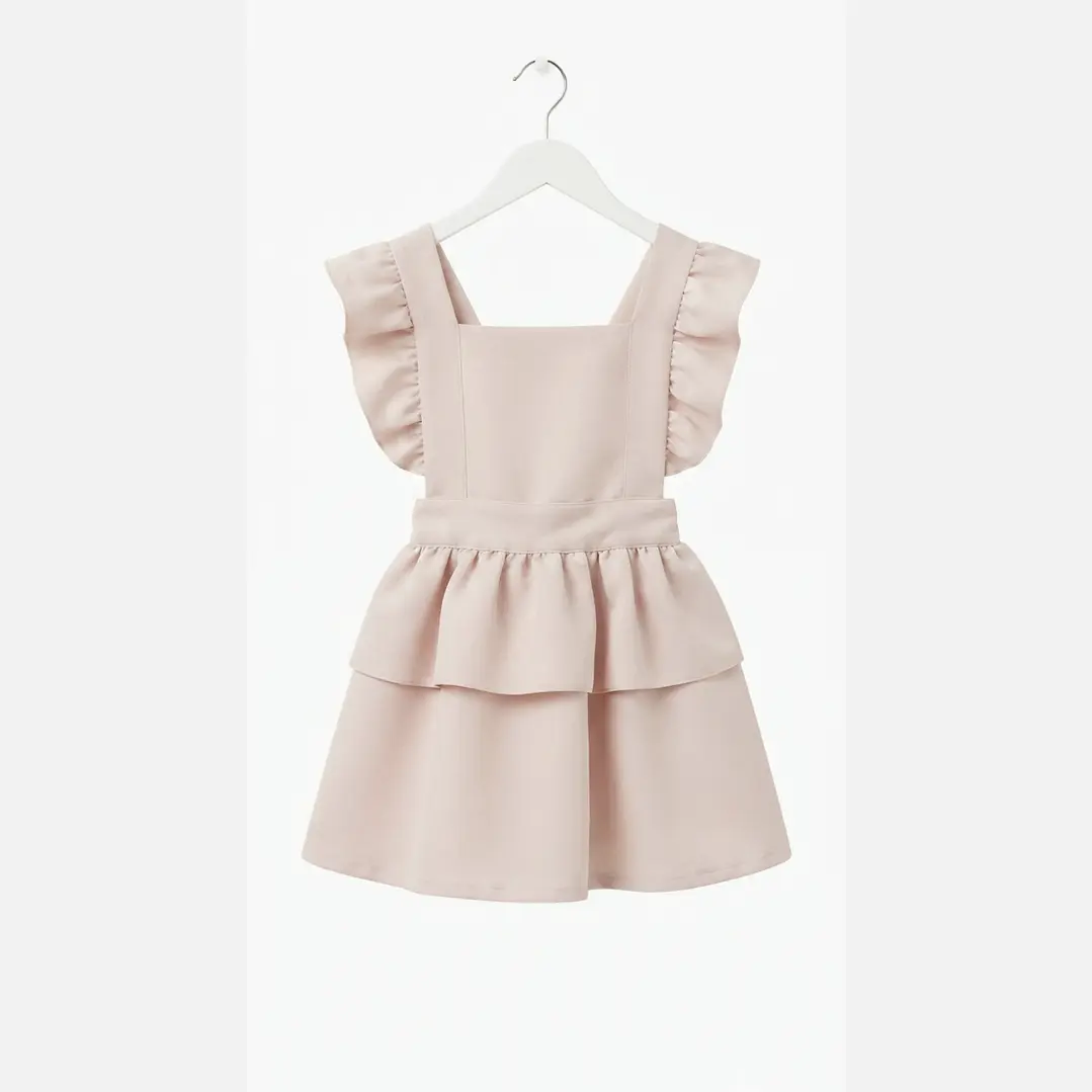 Vestido/Fofo Constança sem tule #Bege com laço em CETIM Rabo de Peixe #Pérola 2