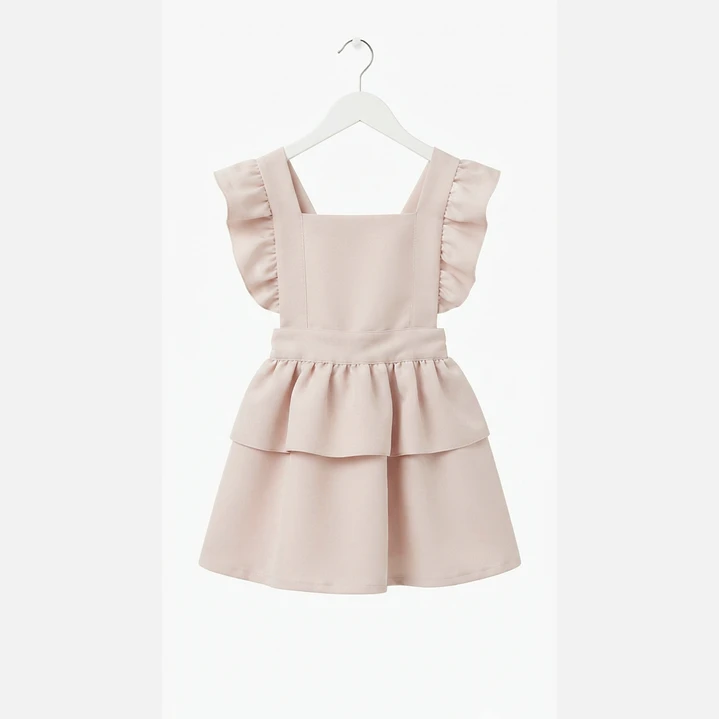 Vestido/Fofo Constança sem tule #Bege com laço em CETIM Rabo de Peixe #Pérola 2