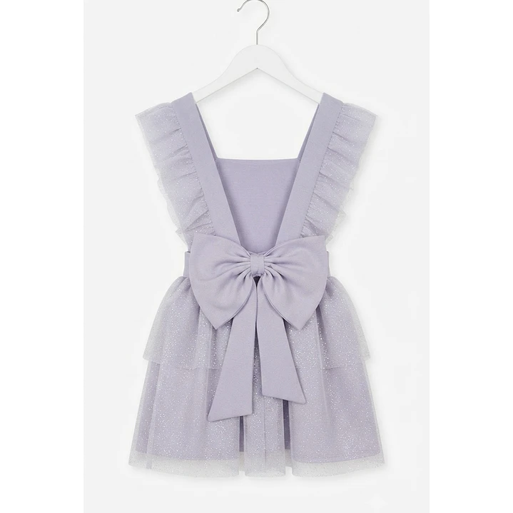 Vestido/Fofo Constança c/tule #Lilás com laço Rabo de Peixe #Lilás  1