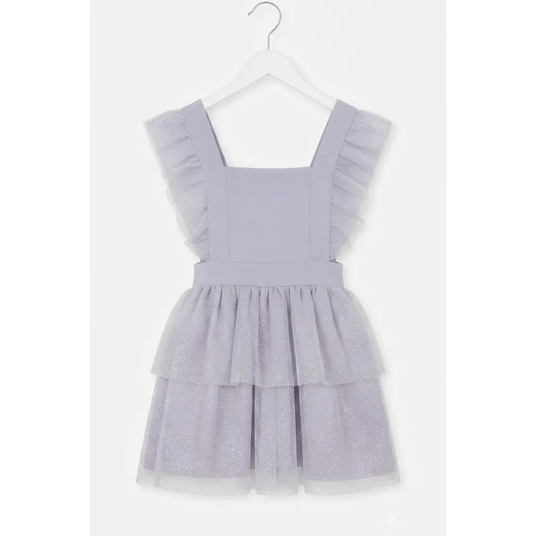 Vestido/Fofo Constança c/tule #Lilás com laço Rabo de Peixe #Lilás  2