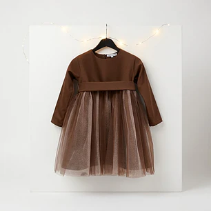Vestido Bea #Castanho com Faixa #Castanha