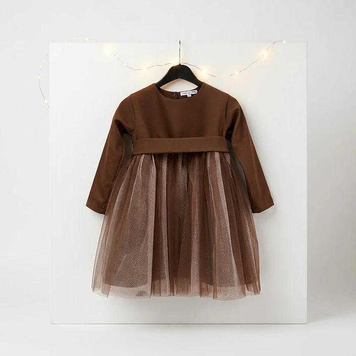 Vestido Bea #Castanho com Faixa #Castanha 1