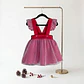 Vestido/Fofo Pilar c/tule #Vermelho com laço Rabo de Peixe #Branco - Thumbnail 2