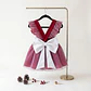 Vestido/Fofo Pilar c/tule #Vermelho com laço Rabo de Peixe #Branco - Thumbnail 1