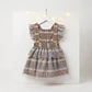 Vestido/Fofo Constança c/tule #XadrezBege com laço Rabo de Peixe #Vermelho - Thumbnail 2