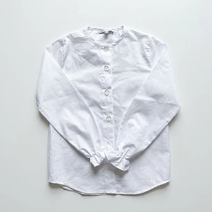 Blusa Branca sem Gola | Menina