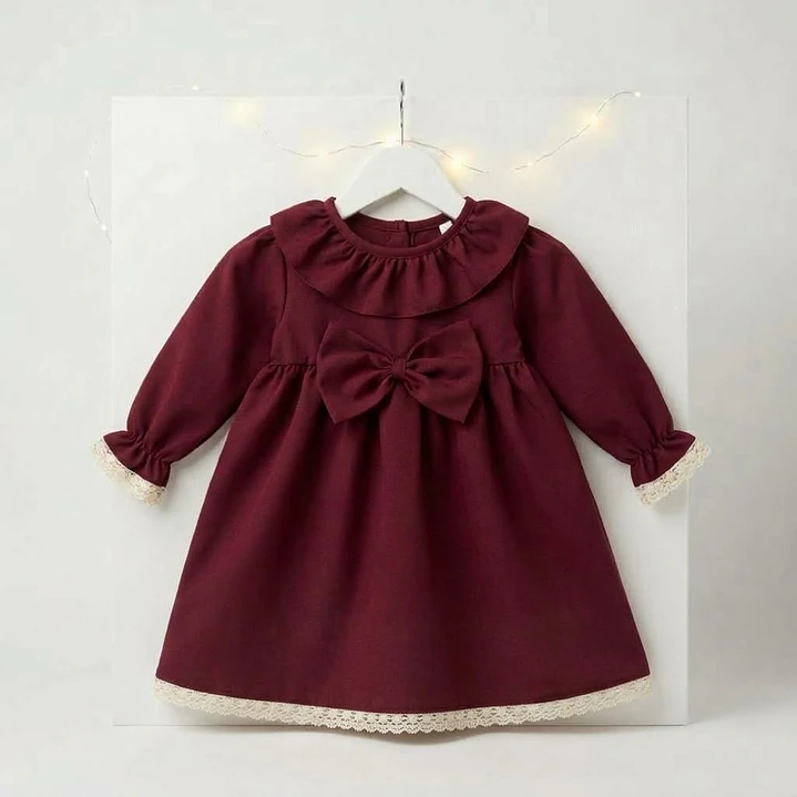 Vestido Antonela #Bordô com renda #Bege 2