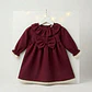 Vestido Antonela #Bordô com renda #Bege - Thumbnail 2