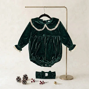 Conjunto Yasmine Veludo #VerdeGarrafa