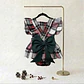 Vestido/Fofo Constança sem tule #XadrezBranco com laço Rabo de Peixe #VerdeGarrafa - Thumbnail 1
