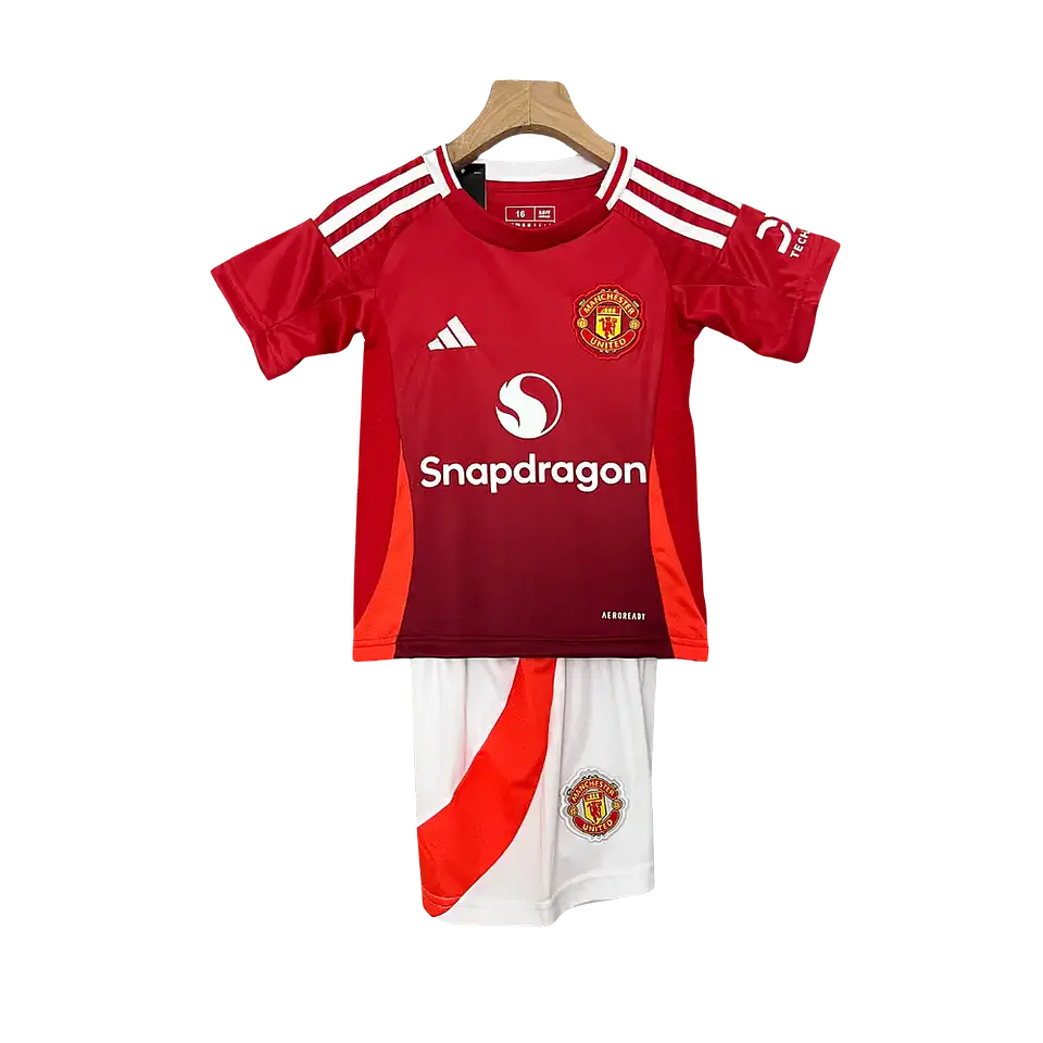 Conjunto adidas Manchester United FC Primeiro Equipamento 2024-2025 Criança 1