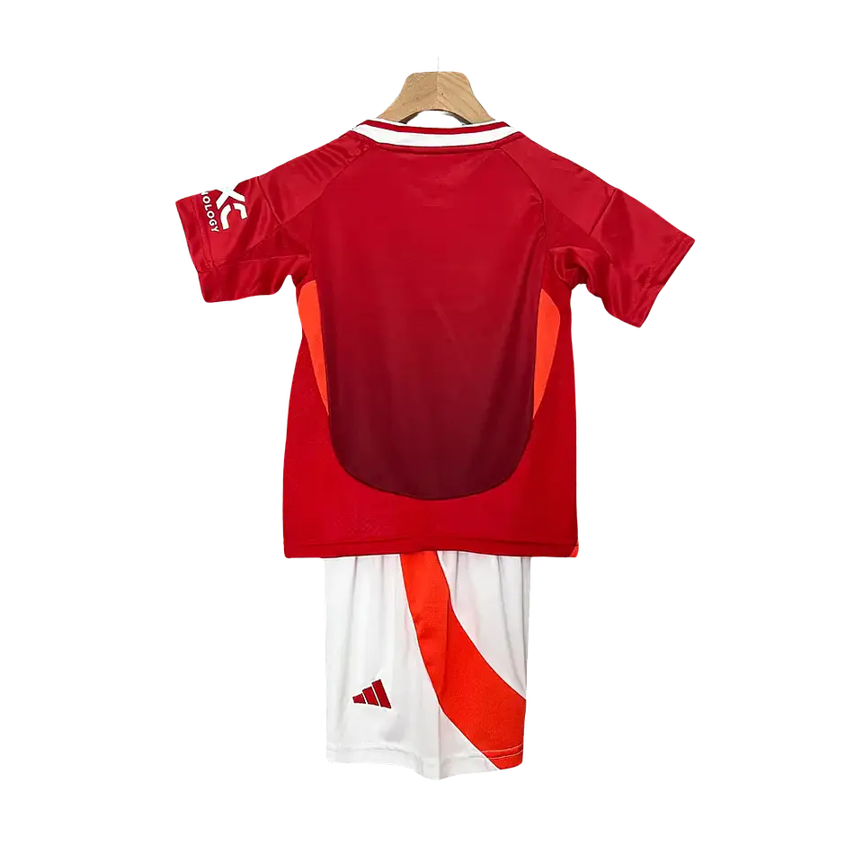 Conjunto adidas Manchester United FC Primeiro Equipamento 2024-2025 Criança 2