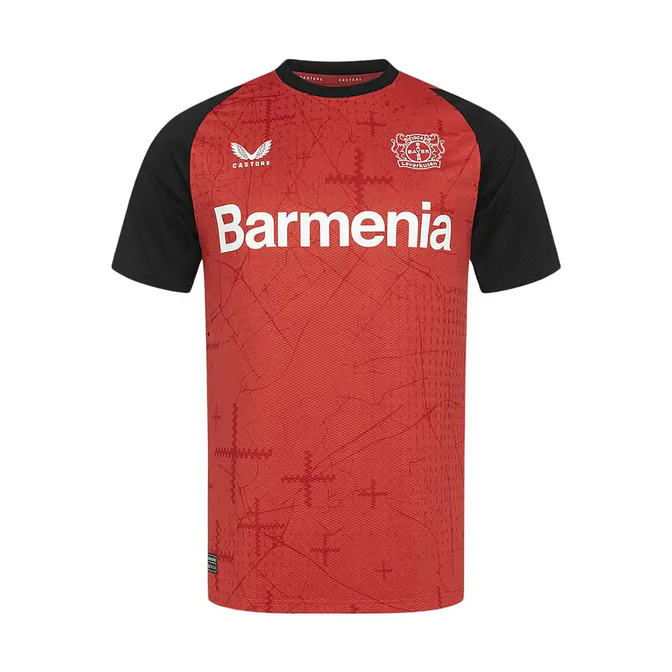 CASTORE BAYER LEVERKUSEN HOME KIT 2024-2025 SHIRT 1