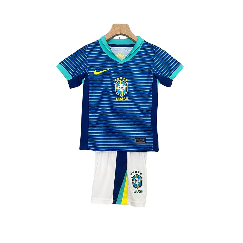 Conjunto Nike Brasil Alternativo Equipamento 2024 Criança 1