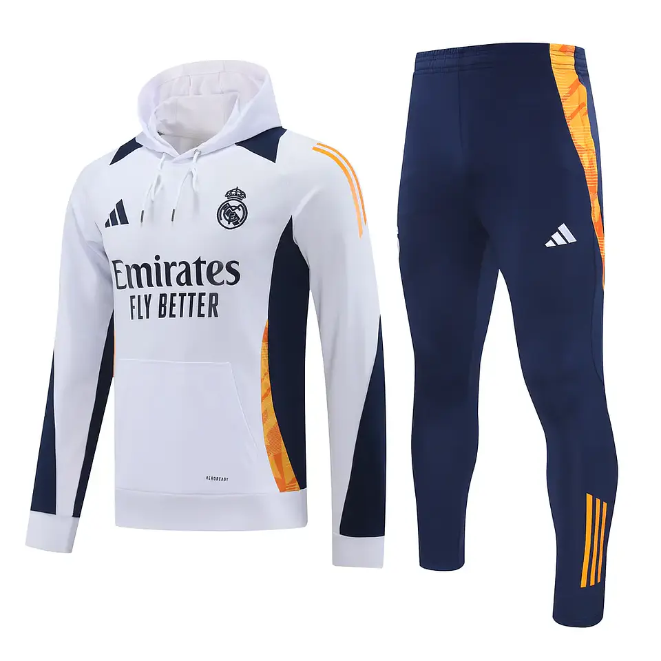 Conjunto Fato de Treino Real Madrid - Branco/Azul 1