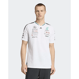 T-Shirt Condutor Mercedes 2026 - Branco