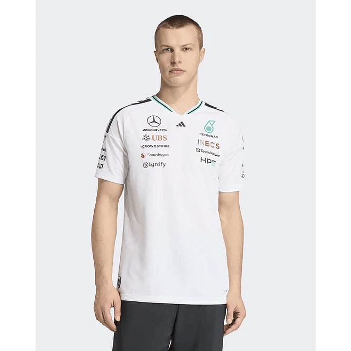 T-Shirt Condutor Mercedes 2026 - Branco 1