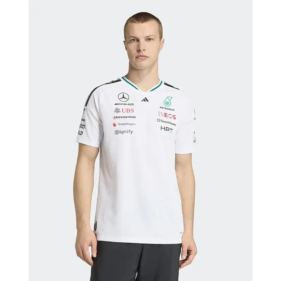 T-Shirt Condutor Mercedes 2026 - Branco 1