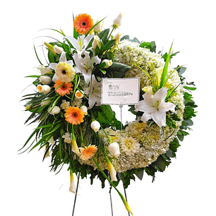 Corona Floral - Rosas y Gerberas