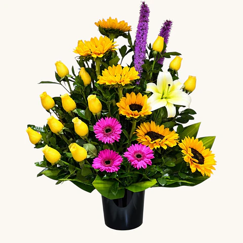 Arreglo Grande de Rosas y Girasoles