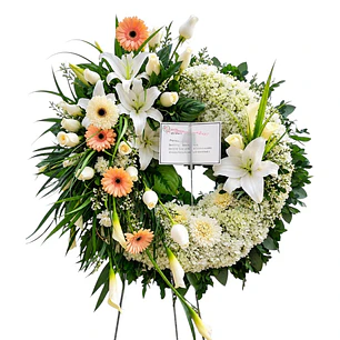 Corona Floral - Rosas y Gerberas