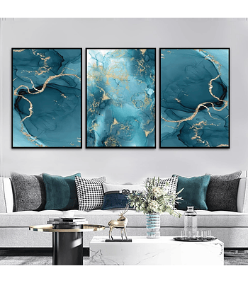 Trio de Quadros Brillante